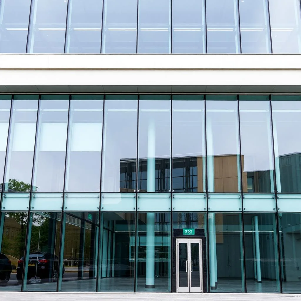 Referência visual de esquadrias aluminio — pele de vidro apresentada no site original da Serra Ferro